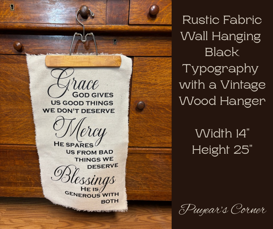 Canvas Hanger Grace, Mercy & Blessings