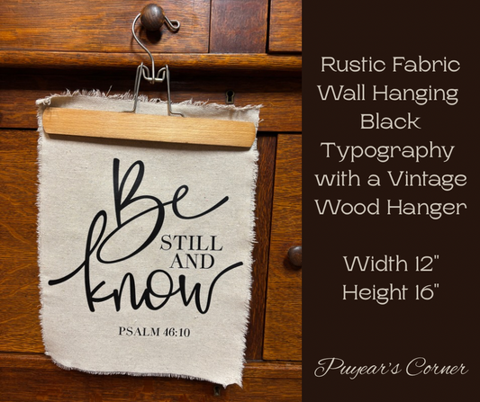 Canvas Hanger Be Still & Know