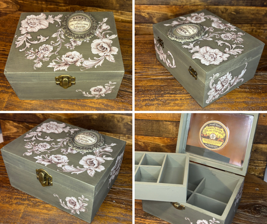 Handcrafted Olive Green Jewelry Box